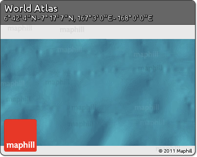 Satellite 3D Map of the Area around 6° 59' 36" N, 167° 31' 30" E