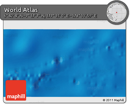 Physical 3D Map of the Area around 6° 59' 36" N, 177° 43' 29" E