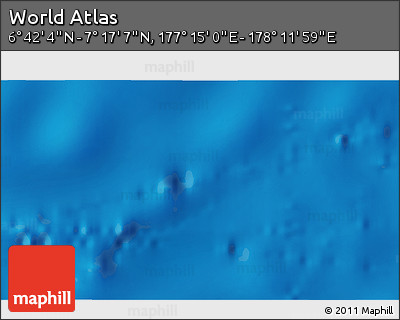 Physical 3D Map of the Area around 6° 59' 36" N, 177° 43' 29" E