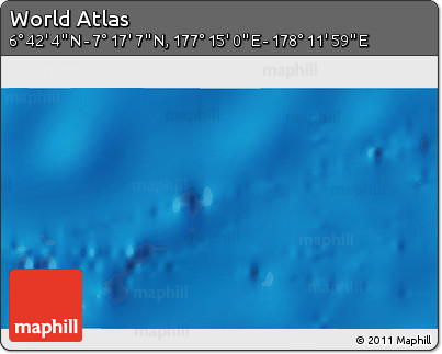 Physical 3D Map of the Area around 6° 59' 36" N, 177° 43' 29" E