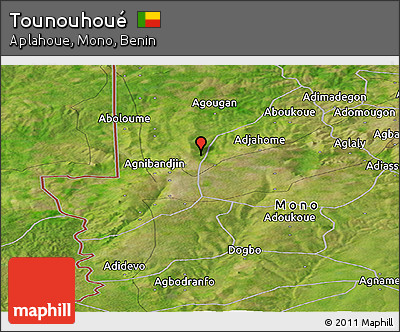 Satellite Panoramic Map of Tounouhoué