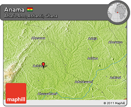 Physical 3D Map of Anama