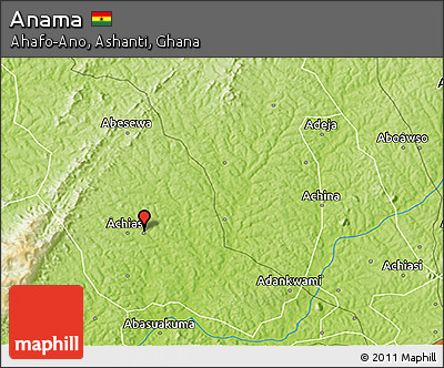 Physical 3D Map of Anama