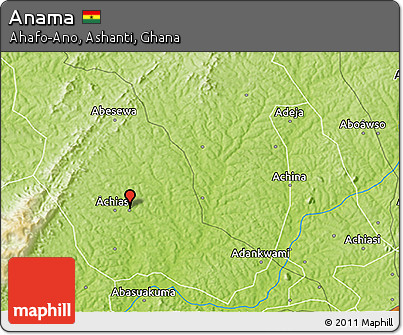 Physical 3D Map of Anama