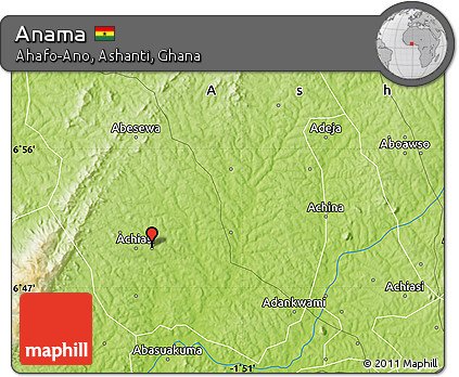 Physical Map of Anama