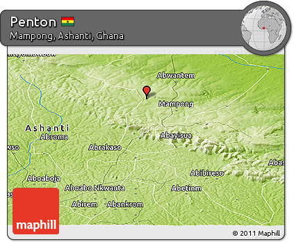 Physical Panoramic Map of Penton