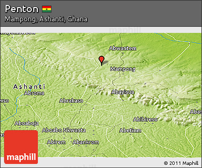 Physical Panoramic Map of Penton