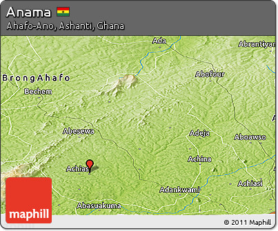 Physical Panoramic Map of Anama
