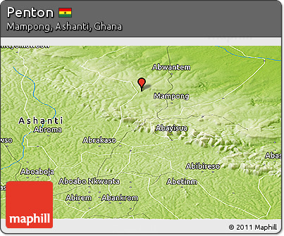 Physical Panoramic Map of Penton