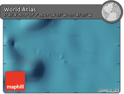 Satellite Map of the Area around 6° 59' 36" N, 21° 10' 29" W