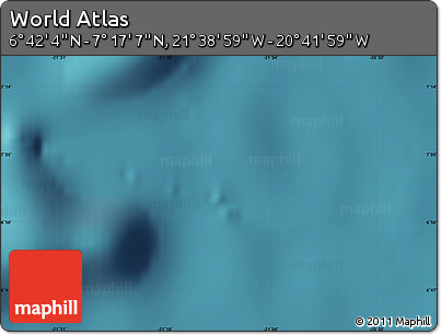 Satellite Map of the Area around 6° 59' 36" N, 21° 10' 29" W