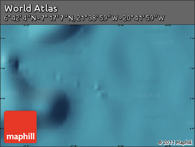 Satellite Map of the Area around 6° 59' 36" N, 21° 10' 29" W