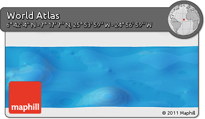 Political Panoramic Map of the Area around 6° 59' 36" N, 25° 25' 29" W