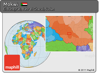 Political Location Map of Mokwi