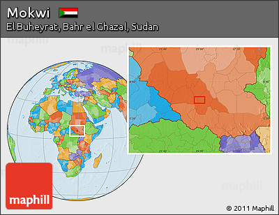 Political Location Map of Mokwi