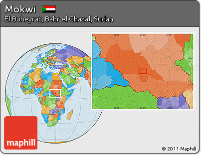Political Location Map of Mokwi