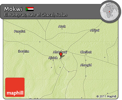 Physical Map of Mokwi