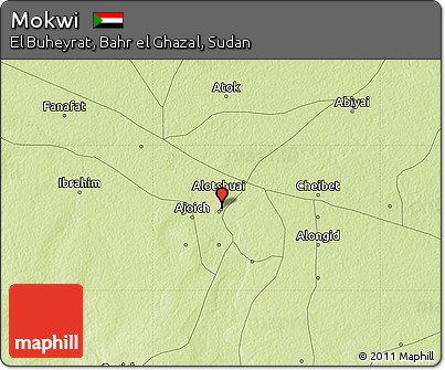Physical Map of Mokwi