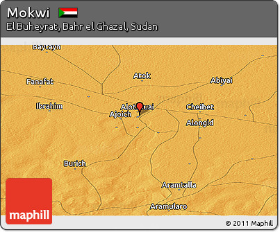 Political Panoramic Map of Mokwi