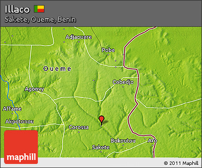 Physical 3D Map of Illaco