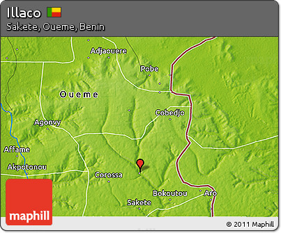 Physical 3D Map of Illaco