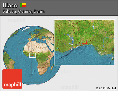 Satellite Location Map of Illaco