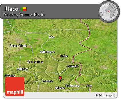 Satellite Panoramic Map of Illaco