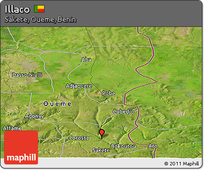Satellite Panoramic Map of Illaco