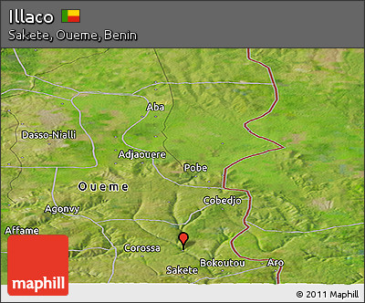 Satellite Panoramic Map of Illaco