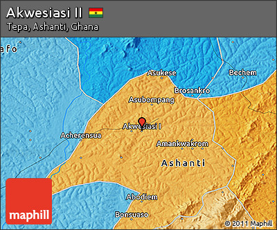 Political 3D Map of Akwesiasi II