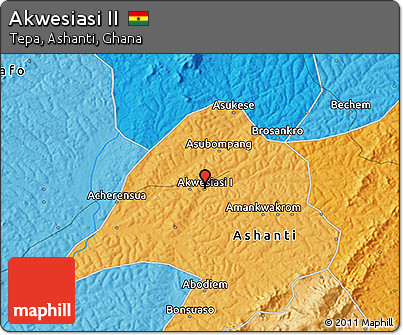 Political 3D Map of Akwesiasi II