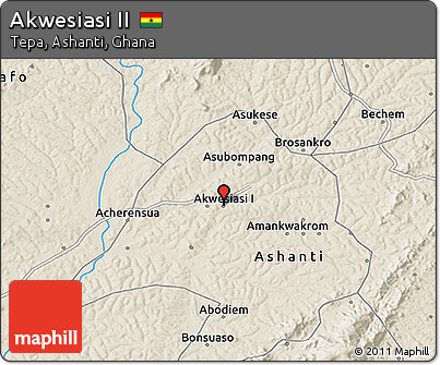 Shaded Relief 3D Map of Akwesiasi II