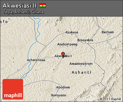 Shaded Relief 3D Map of Akwesiasi II