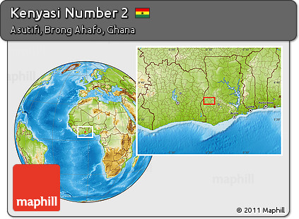 Physical Location Map of Kenyasi Number 2