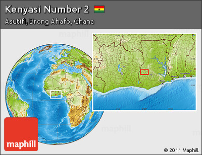 Physical Location Map of Kenyasi Number 2