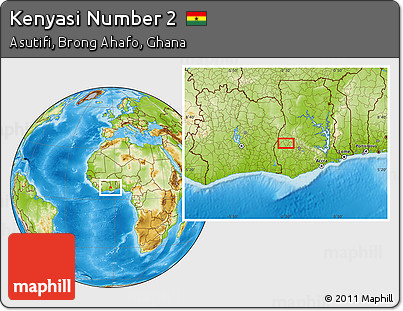 Physical Location Map of Kenyasi Number 2