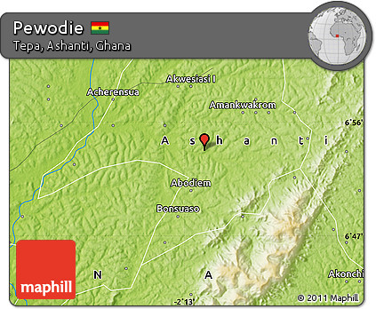 Physical Map of Pewodie
