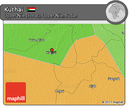 Political 3D Map of Kuthai