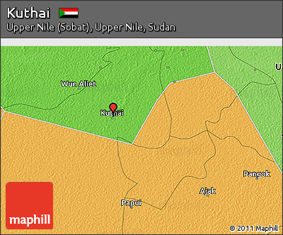 Political 3D Map of Kuthai