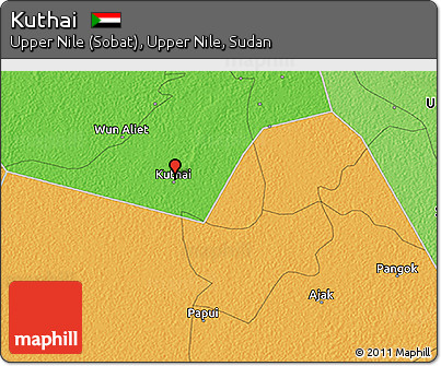 Political 3D Map of Kuthai