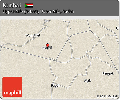 Shaded Relief 3D Map of Kuthai