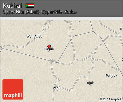 Shaded Relief 3D Map of Kuthai