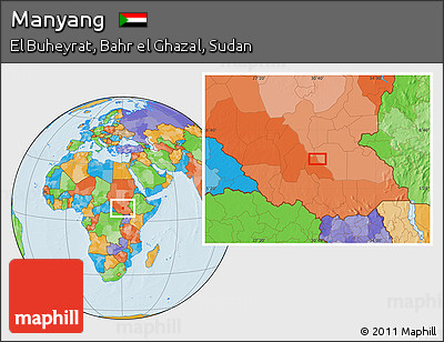 Political Location Map of Manyang