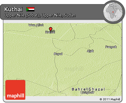 Physical Panoramic Map of Kuthai