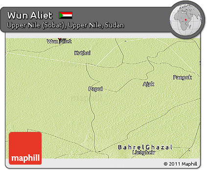 Physical Panoramic Map of Wun Aliet
