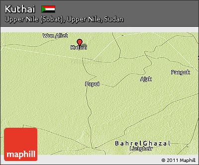 Physical Panoramic Map of Kuthai