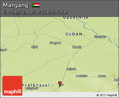 Physical Panoramic Map of Manyang