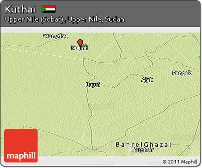 Physical Panoramic Map of Kuthai