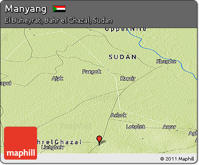 Physical Panoramic Map of Manyang