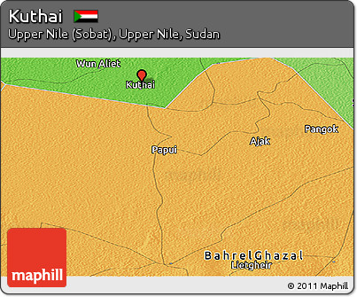 Political Panoramic Map of Kuthai